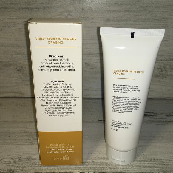 The Lab Direct Reversing Retinol HA Concentrate 1% Body Glow  NEW SEALED 4 oz - Picture 3 of 6